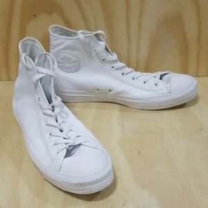 Converse Chuck Taylor All White Patent Leather Sneakers Men’s 13